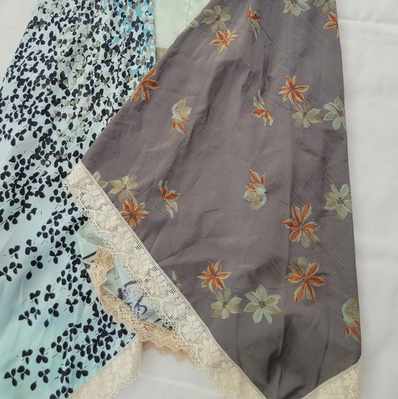 MARINE SERRE Silk Scarves Open Shoulder Flowy Midi Dress - Picture 12 of 16